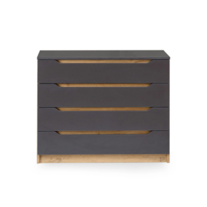 Komoda su stalčiais dviejų splavų plokštės derinio